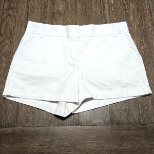 J. Crew Shorts Size 10 Women's White Chino 100% Cotton Low Rize Casual